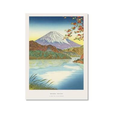 Imagem de Pôster Hasui Kawase Ohara Koson Impressões Katsushika Hokusai Pintura em Tela Onda Japonesa Arte de Parede Hiroshige Imagens para Decoração de Casa (SKU13,16 x 50,8 cm = (40 x 50 cm), sem moldura)