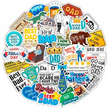 Imagem de 100 peças de adesivos engraçados de pai para garrafa de água e laptop - presentes engraçados para o pai - adesivos de dia dos pais e lembrancinhas de festa - presente para mulheres e homens