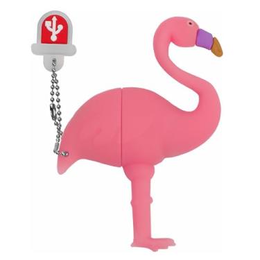 Imagem de Pen Drive USB de 32 GB, dispositivo externo de armazenamento de dados, animal fofo, perfeito para presentear familiares e amigos (flamingo)