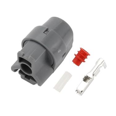 Imagem de Partuto Plugue conector de sensor de temperatura da água de 1 pino - Conector terminal de fio fêmea de carro - para Toyota Plástico Cinza - 1 conjunto