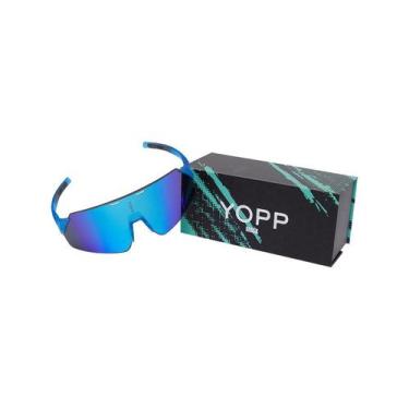 Imagem de Óculos de Sol Esportivo Yopp Máscara Uv400 Mask V3 COR:AZUL, Azul