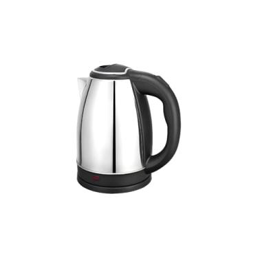 Imagem de Chaleira Elétrica 2 Litros, Aço Inoxidável, 1000W, 127V, Base Giratória 360°, Desligamento Automático, Preta e Inox, 22x19.5cm