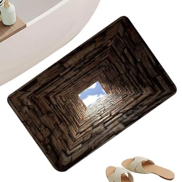 Imagem de Rrlihjgu Tapete de ilusão de ótica | Tapete antiderrapante divertido de 70 x 40 cm, tapete com furo 3D | para aniversário, Halloween, feriado, festa de ano novo, véspera de casa, entrada, sala de