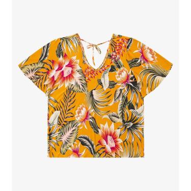 Imagem de Blusa Feminina Plus Size Infinita Cor Amarelo-Feminino