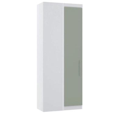 Imagem de Guarda Roupa De Canto Reto Modulado 90cm 1 Porta Alpes Luciane Móveis