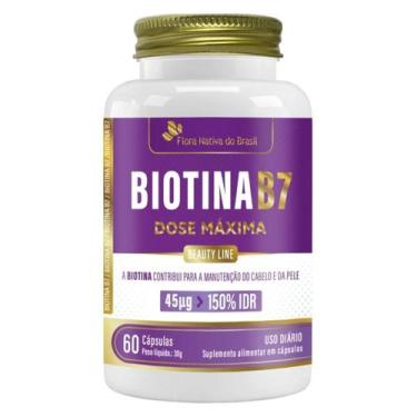 Imagem de Biotina B7 45ug 150% IDR 60 Capsulas Flora Nativa do Brasil