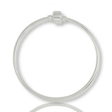Imagem de Pulseira Para Berloque Bracelete Rigido Prata Legitima - Lojas La&Ny P
