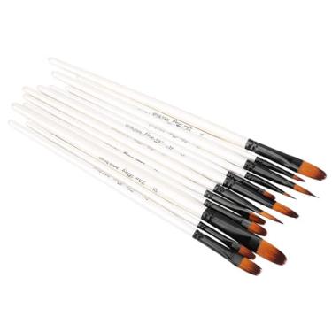 Imagem de Generic Conjunto de Pincéis de Desenho de 12 Peças Arte Guache Aquarela Ferramentas de Pintura a óleo para Artistas Madeira + lã de Nylon como Imagens Mostradas 66-68g (ponta da língua)