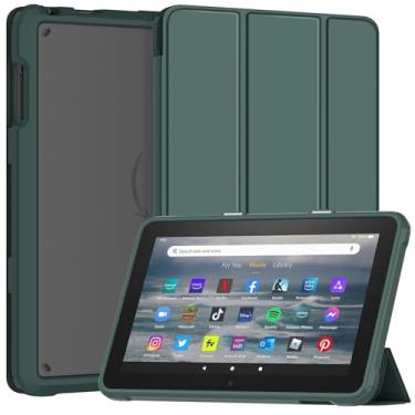 Imagem de DJ&RPPQ Também para Sony Nokia Dual Angle Fosco Capa Traseira Transparente de 7 polegadas, Auto Wake/Sleep, Verde Escuro