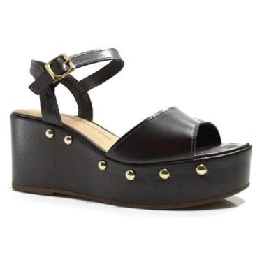 Imagem de Sandália Anabela Marrom Dakota, Marrom, 35