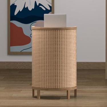 Imagem de Mesa de recepção, balcão de recepção, caixa simples para escritório, recepção, supermercado, salão de beleza, loja de roupas de celebridades na Internet (cor: redondo, tamanho