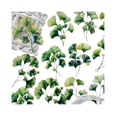 Imagem de Adesivos De Folhas De Plantas 20 Peças Decorativas Para Caderno, Scrap