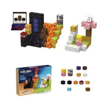 Imagem de Conjunto De Blocos Magnéticos Para Crianças, Mundo Da Mineração, Cubo 