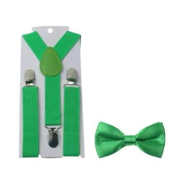 Imagem de Conjunto De Suspensórios Ajustáveis Com Gravata Borboleta Para Criança