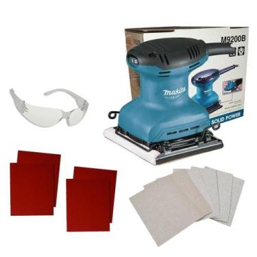 Imagem de Lixadeira orbital Makita M9200b 14000 Opm 180w + Lixas, 110V