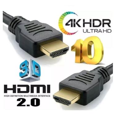 Imagem de Cabo Hdmi 2.0 2k 4k Blindado = Full Hd 120hz High Speed 10m