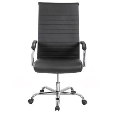 Imagem de Cadeira De Escritório Esteirinha Base Cromada Com Rodinha Fortt Pequim