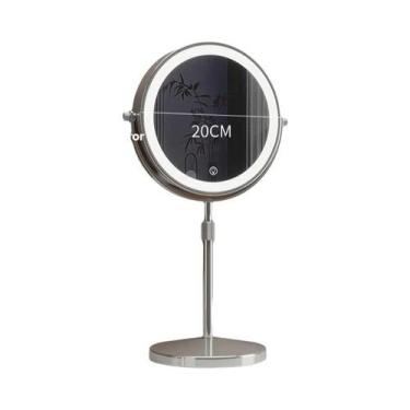 Imagem de Espelho De Maquiagem LED Ajustável Em Altura, Dupla Face, Com Luz Tele