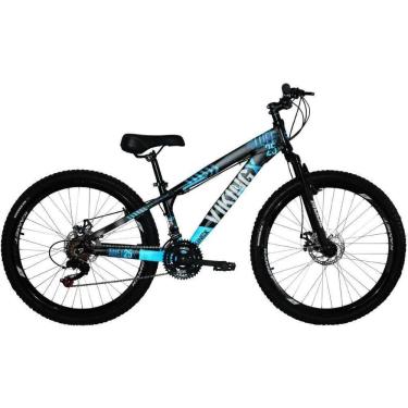 Imagem de Bicicleta Vikingx Tuff25/30 Freeride Aro 26 21v Cambios Importados Preto Azul Viking X