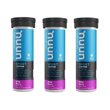 Imagem de Comprimidos de bebida eletrolítica Nuun Energy Wild Berry com cafeína