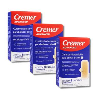 Imagem de Kit 3 Caixas Curativo Cremer Hidrocoloide Calos 24 Unidades