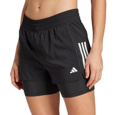 Imagem de Shorts Adidas Own the Run 2 em 1 Feminino - Preto PP-Feminino