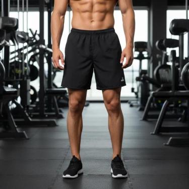 Imagem de Shorts Bermuda Masculino Esportivo - Preto Treino Academia Corrida-Masculino