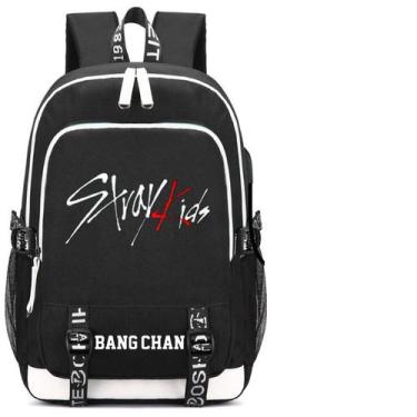 Imagem de Mochila JUSTGOGO KPOP Stray Kids para laptop escolar