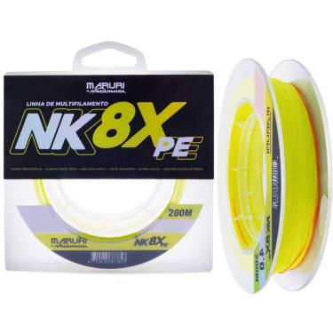 Imagem de Linha Multifilamento NK 8X 0,16MM 17,6LB 200M Alta Sensibilidade e Elasticidade Zero Amarelo Maruri Fishing