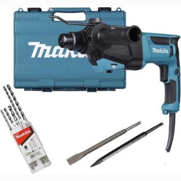 Imagem de Martelete Rotativo Rompedor Makita HR2670 HRX6 800W SDS Plus, 220V