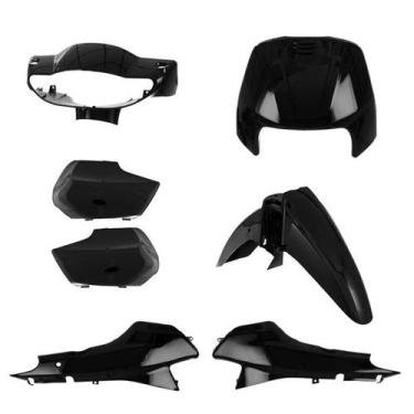 Imagem de Kit Carenagem 5 Peças Cromo Forte Moto Honda Biz 100 1998 1999 2000 20