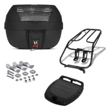 Imagem de Bau 28 Litros Pro Tork + Bagageiro Titan 2000 Ks/e, CRISTAL, TITAN 200