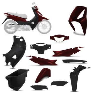 Imagem de Kit Peças Plásticas Biz 125 2006 À 2010 - PRO TORK, VERMELHO CARDEAL 2
