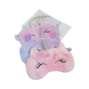 Imagem de Máscara De Dormir Infantil De Unicórnio Desenho Animado, Tapa-Olho Fof