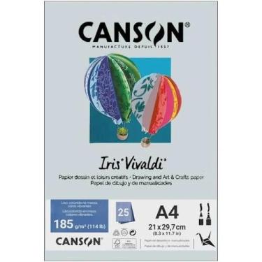Imagem de Papel A4 185g Canson iris vivaldi cinza com 25 folhas