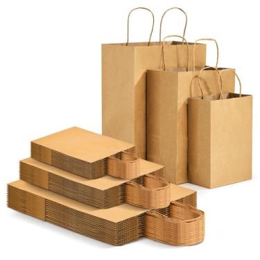Imagem de Sacos de Presente RACETOP Pacote com 90 Sacos de Papel Kraft Marrom co