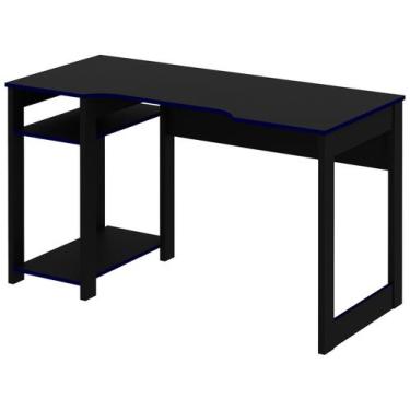 Imagem de Mesa Gamer com Porta CPU - TecnoMobili, Preto e Azul