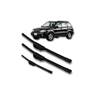 Imagem de Kit 3 Peças Palhetas Limpador Parabrisa Sportage 1993 A 2003 Preto - n