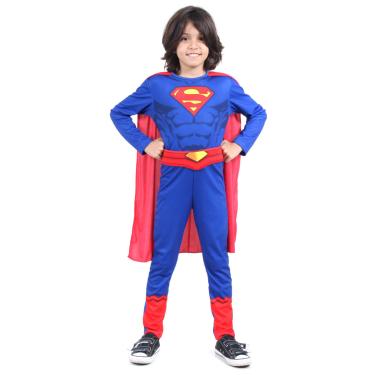 Imagem de Fantasia Super Homem Infantil - Liga da Justiça - Original  M