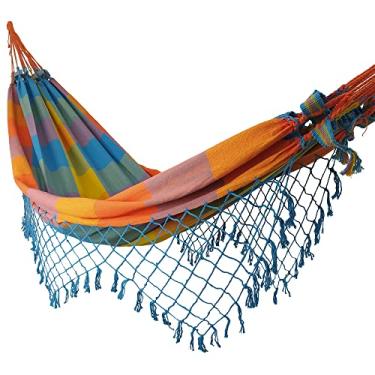 Imagem de Rede de Dormir Colorida Casal Costura Reforçada