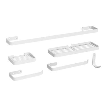 Imagem de Kit Acessórios Para Banheiro Branco 6 Peças