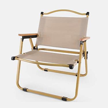 Imagem de Cadeira dobrável leve de pesca para piquenique, festival, caminhadas, mochila, acampamento cadeiras portáteis ao ar livre cadeira de acampamento, bege, 52 x 103 x 152