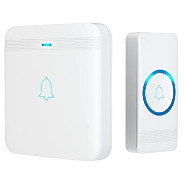 Imagem de AVANTEK Campainha sem fio, kit de campainha à prova d'água D-3F operando a mais de 1300 pés com 52 melodias, 5 níveis de volume e flash LED