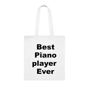 Imagem de Bolsa Tote Player Piano Player, Best Piano Player Ever Tote Bag, Presente Piano Player, Presente para Piano Player, Bolsa de Ombro Piano Player, Bolsas Reutilizáveis, Ideia de Presente