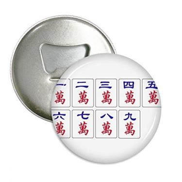 Imagem de Tradicional Cultura Chinesa Jogo Mahjong Abridor de Garrafas Ímã de Geladeira Emblema Multifuncional
