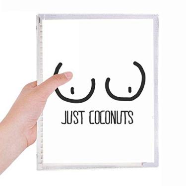 Imagem de Caderno de desenho divertido Just Coconuts com folhas soltas e diário recarregável