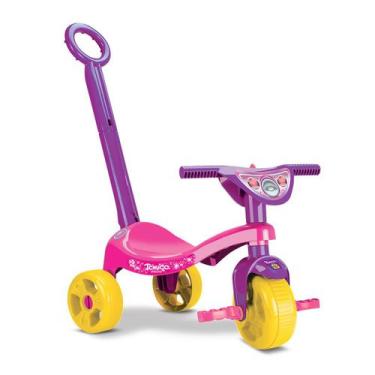 Imagem de Velocípede Infantil Triciclo Princess C/ Haste De Empurrar - Samba Toy
