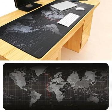 Imagem de MOUSE PAD GAMER MAPA MUNDI 70 X 30 CM - 01253 Cor:Preto
