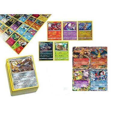 Imagem de Pokemon Tcg: 100 Card Lot Raro, Comum, Unc, Holo Com 2 Ex Cards