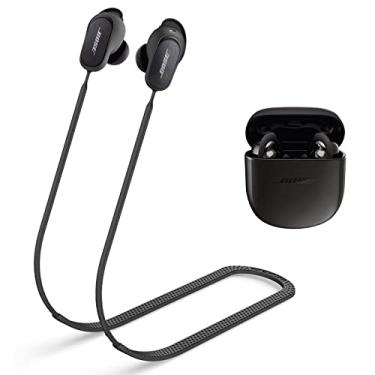 Imagem de WOFRO Alça antiperda para Bose QuietComfort Earbuds II e novo Bose QuietComfort Ultra (2023), acessórios esportivos de silicone macio compatíveis com os novos fones de ouvido Bose QC 3 cordões de